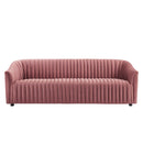 Vincenzo Performance Velvet Channel Tufted Sofa
