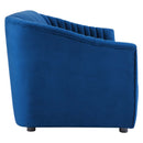 Vincenzo Performance Velvet Channel Tufted Sofa