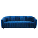 Vincenzo Performance Velvet Channel Tufted Sofa