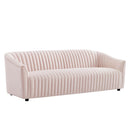 Vincenzo Performance Velvet Channel Tufted Sofa