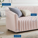 Vincenzo Performance Velvet Channel Tufted Sofa