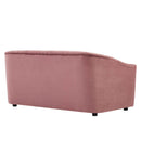Vincenzo Performance Velvet Channel Tufted Loveseat