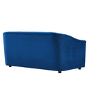 Vincenzo Performance Velvet Channel Tufted Loveseat
