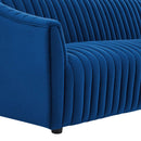 Vincenzo Performance Velvet Channel Tufted Loveseat