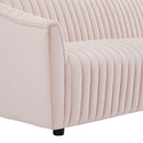 Vincenzo Performance Velvet Channel Tufted Loveseat