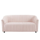 Vincenzo Performance Velvet Channel Tufted Loveseat