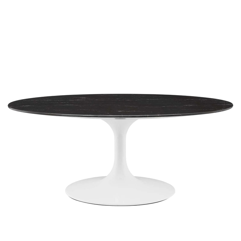 Jackson 42" Oval Artificial Marble Coffee Table