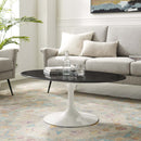 Jackson 42" Oval Artificial Marble Coffee Table