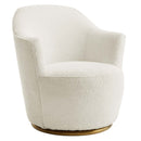 Haley Boucle Upholstered Swivel Chair