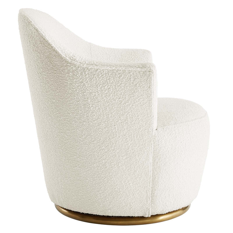 Haley Boucle Upholstered Swivel Chair
