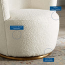 Haley Boucle Upholstered Swivel Chair