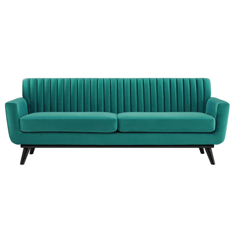Sonny Channel Tufted Performance Velvet Sofa