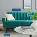 Sonny Channel Tufted Performance Velvet Sofa