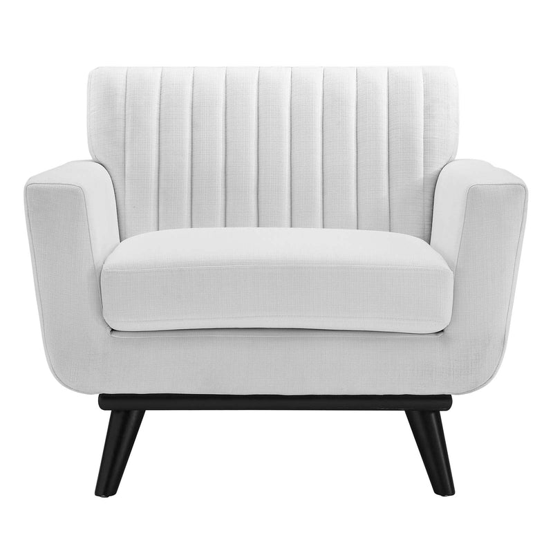 Pedro Channel Tufted Fabric Armchair