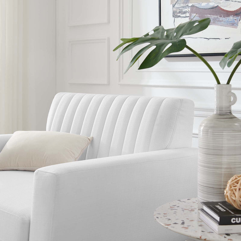Pedro Channel Tufted Fabric Armchair