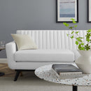 Pedro Channel Tufted Fabric Sofa