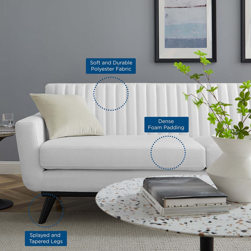 Pedro Channel Tufted Fabric Sofa
