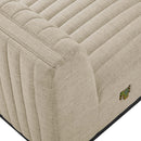 Legacy Channel Tufted Upholstered Fabric Armless Chair