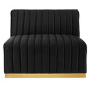Legacy Channel Tufted Performance Velvet Armless Chair