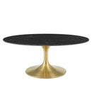 Aubrielle Oval Artificial Marble Coffee Table