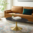 Aubrielle Oval Artificial Marble Coffee Table
