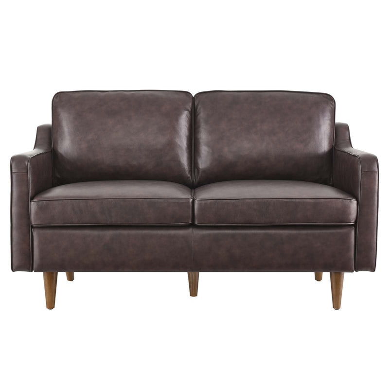 Lillie Genuine Leather Loveseat