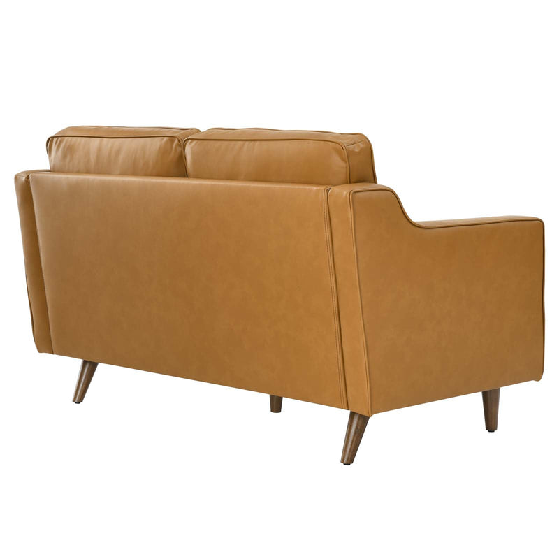Lillie Genuine Leather Loveseat