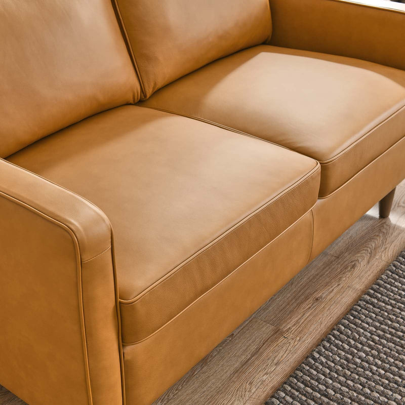 Lillie Genuine Leather Loveseat