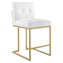 Laila Gold Stainless Steel Performance Velvet Counter Stool Set of 2