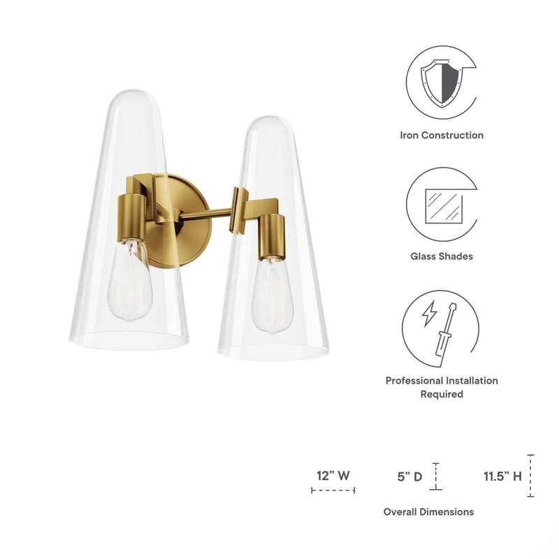 Demi 2-Light Wall Sconce