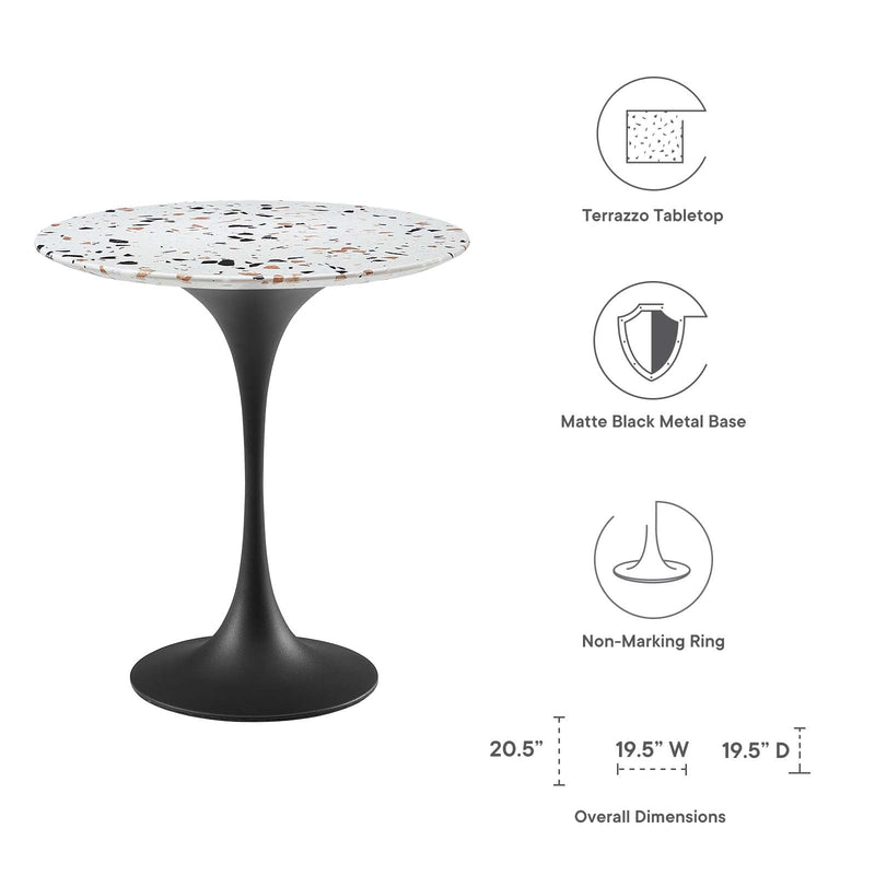 Artemis 20" Round Terrazzo Side Table