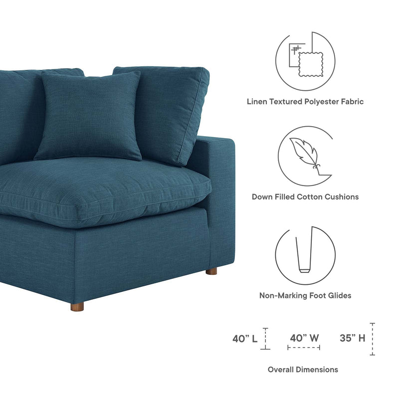 Liberty Down Filled Overstuffed 6-Piece Sectional Sofa