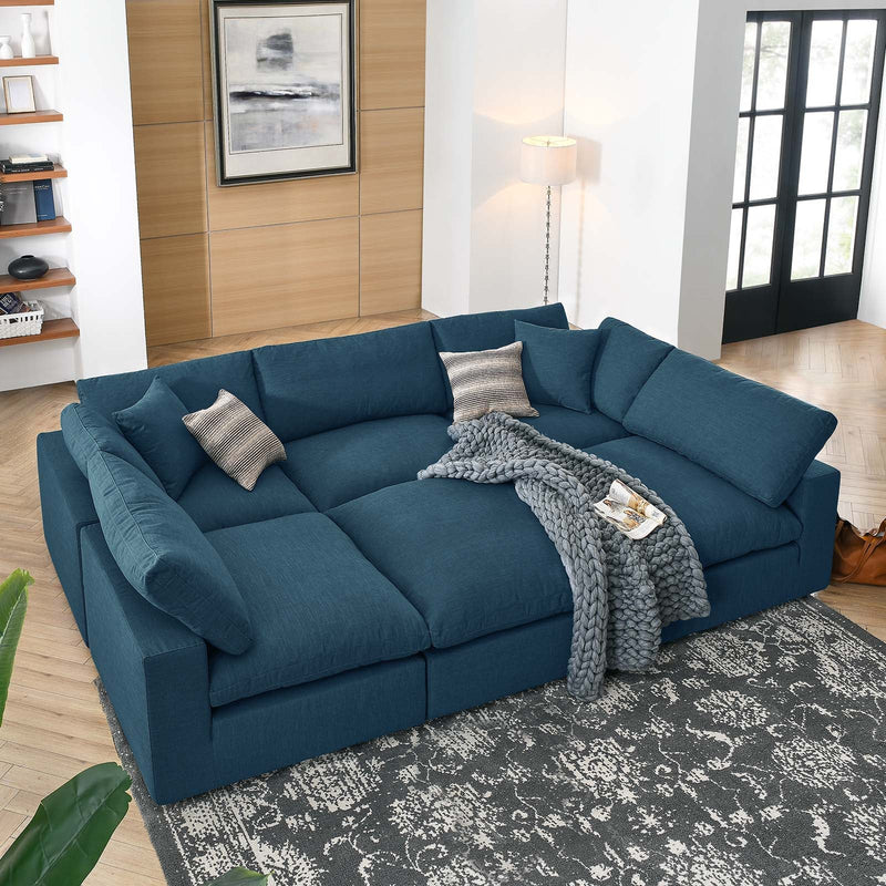 Liberty Down Filled Overstuffed 6-Piece Sectional Sofa