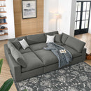 Liberty Down Filled Overstuffed 6-Piece Sectional Sofa