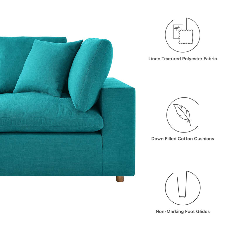 Liberty Down Filled Overstuffed 6-Piece Sectional Sofa