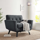 Journi Herringbone Fabric Armchair