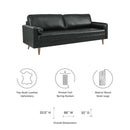 Cannon 88" TOP GRAIN Leather Sofa