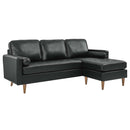 June Leather Apartment Sectional Sofa