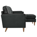 June Leather Apartment Sectional Sofa