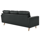 June Leather Apartment Sectional Sofa