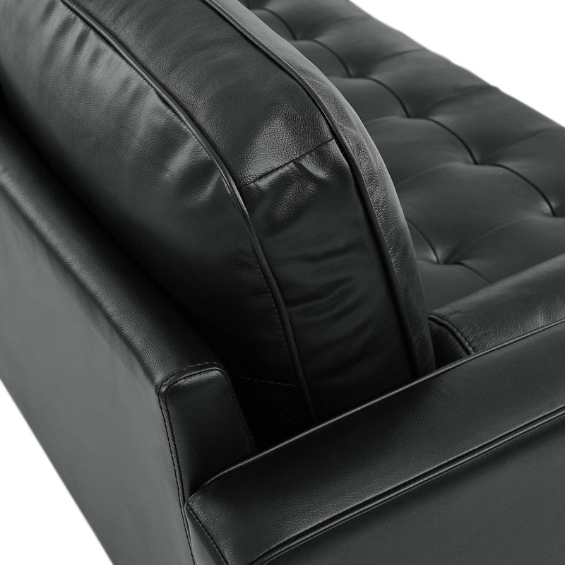 June Leather Apartment Sectional Sofa
