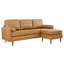 June Leather Apartment Sectional Sofa