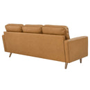 June Leather Apartment Sectional Sofa