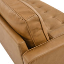 June Leather Apartment Sectional Sofa
