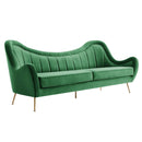 Cayden Channel Tufted Performance Velvet Sofa