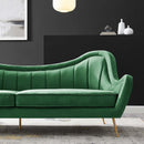Cayden Channel Tufted Performance Velvet Sofa