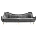 Cayden Channel Tufted Performance Velvet Sofa