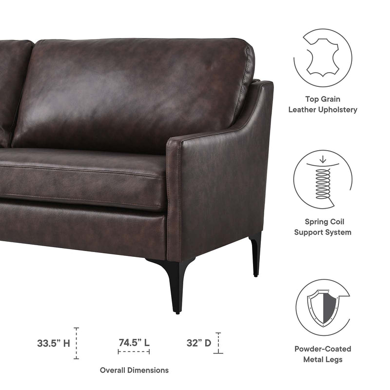 Justin Leather Sofa