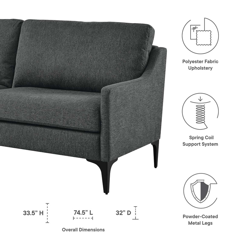 Justin Upholstered Fabric Sofa