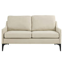 Justin Upholstered Fabric Loveseat